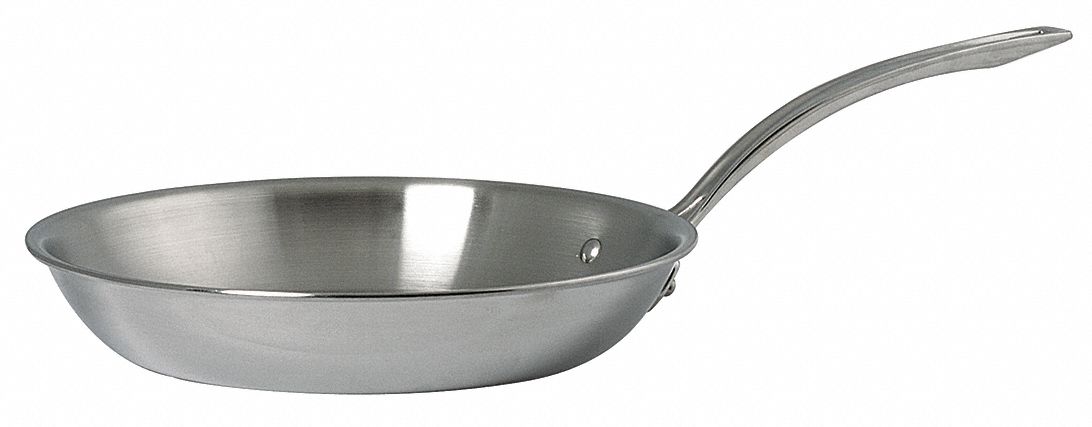 Fry Pan: 1 1/2 qt Capacity, 16 in Overall Lg, 10 in Overall Wd, 2 in Overall Ht