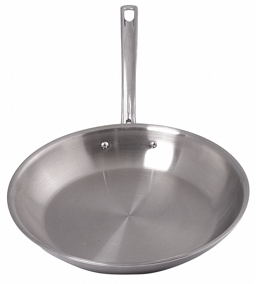 Fry Pan: 2 1/2 qt Capacity, 18 in Overall Lg, 12 in Overall Wd, 2 in Overall Ht