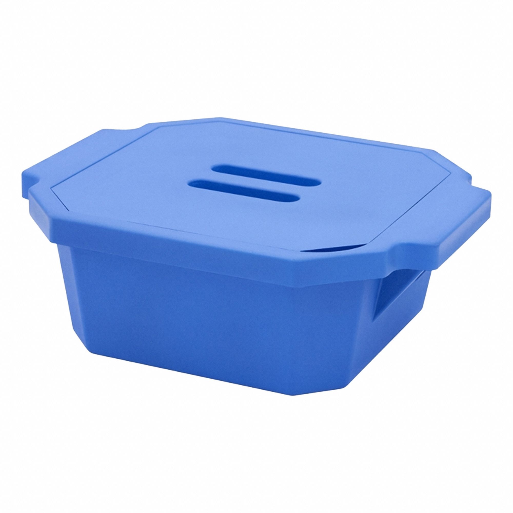 Ice Bucket with Lid: 2.5 L Capacity, Round, Polyurethane Foam, Blue, 5 1/8 in Overall Ht
