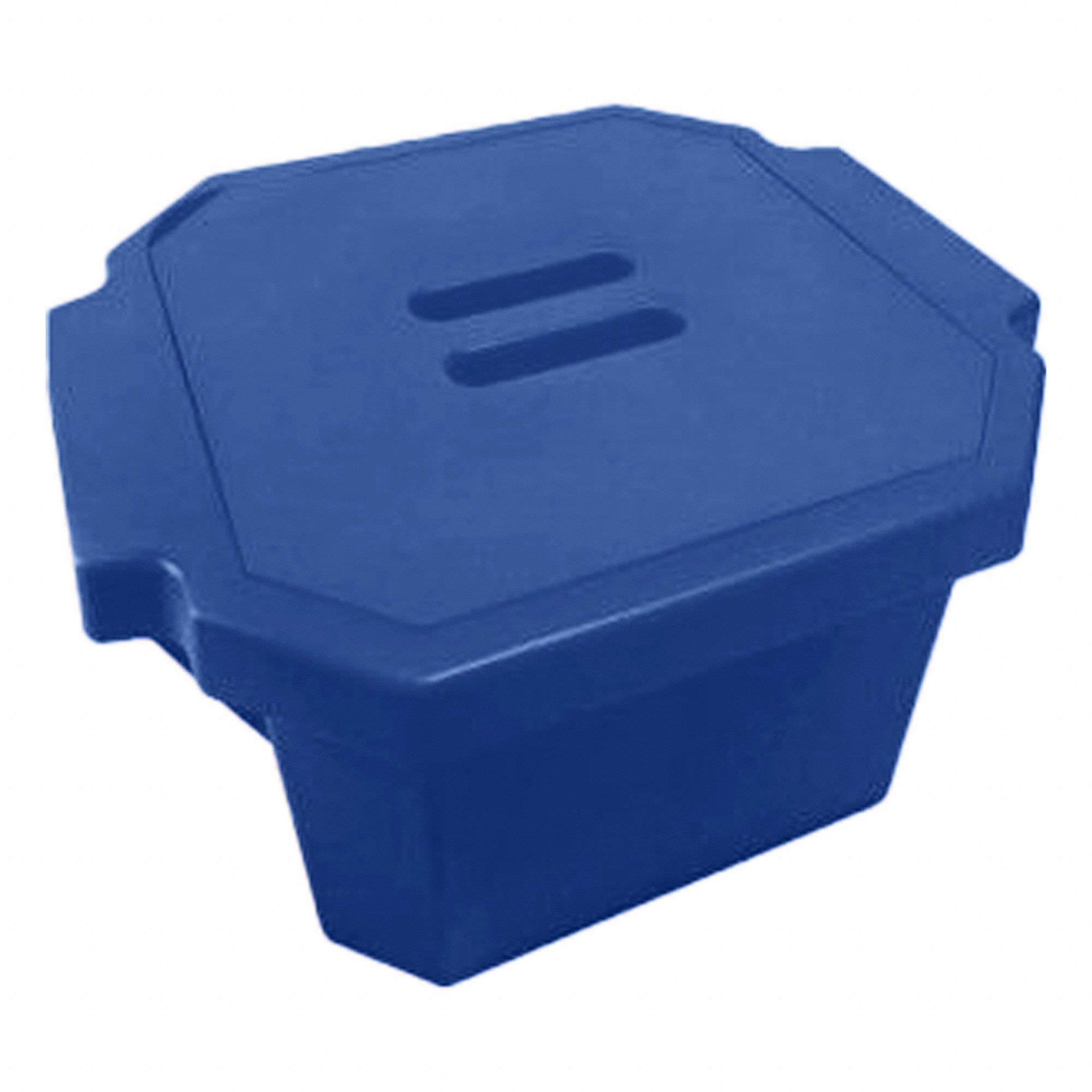 Ice Bucket with Lid: 4 L Capacity, Rectangular, Polyurethane Foam, Blue, 8 7/8 in Overall Ht