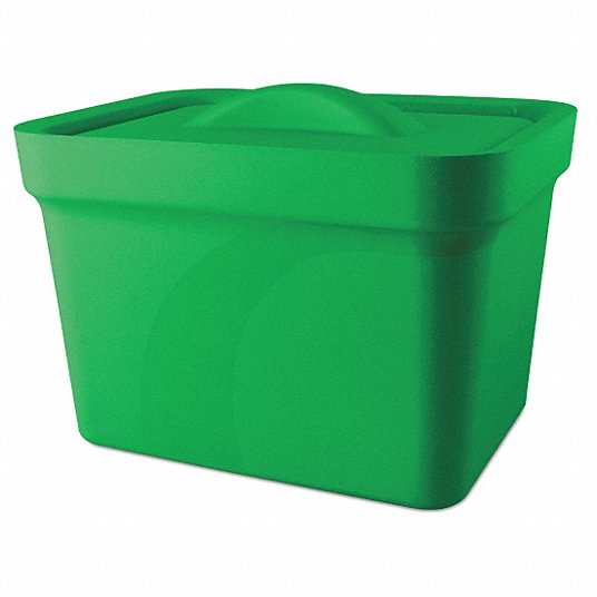 Ice Pan with Lid: Polyurethane Foam, Green, 8.57 in Overall Ht, 11.95 in Overall Lg