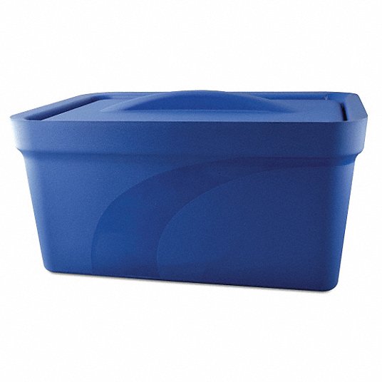 Ice Pan with Lid: Polyurethane Foam, Blue, 8.56 in Overall Ht, 16.54 in Overall Lg