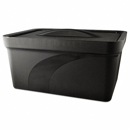 Ice Pan with Lid: Polyurethane Foam, Black, 8.56 in Overall Ht, 16.54 in Overall Lg