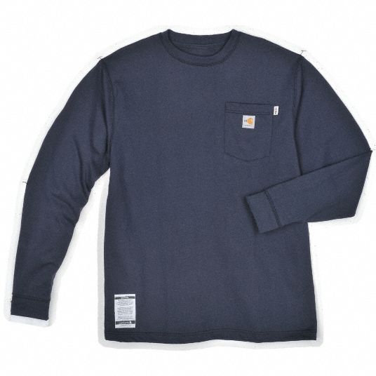 CARHARTT FR Long Sleeve T-Shirt, HRC 2, Dk Nvy, L - 39C619|100235 410 ...