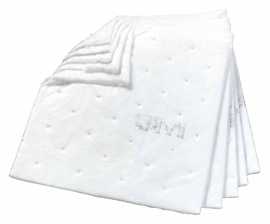OIL SORBENT PAD,17 IN W,19 IN L,50/PK