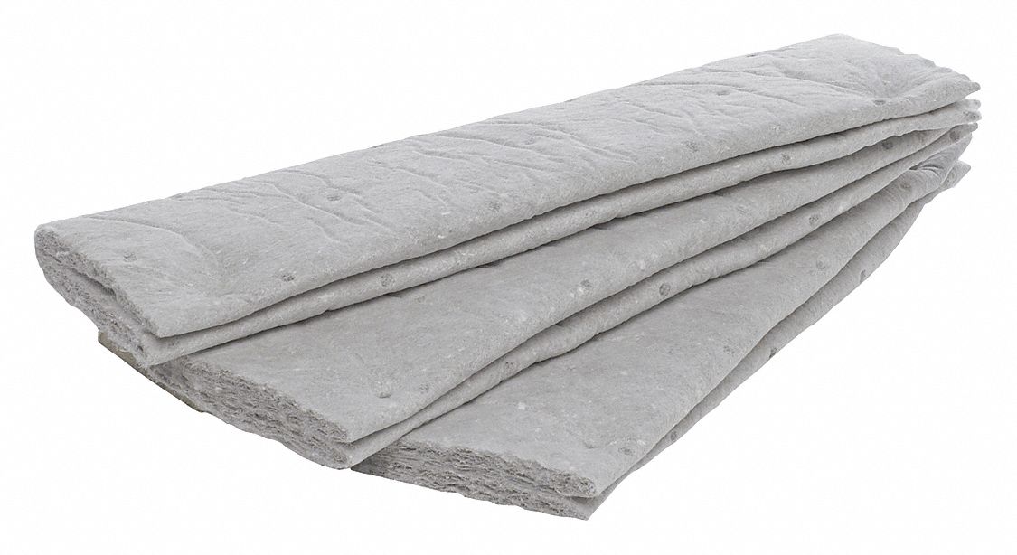 ABSORBENT ROLL, 42 GALLON, 18 X 16 IN PERFORATED SIZE, BOX, GREY, 18 IN X 50 FT