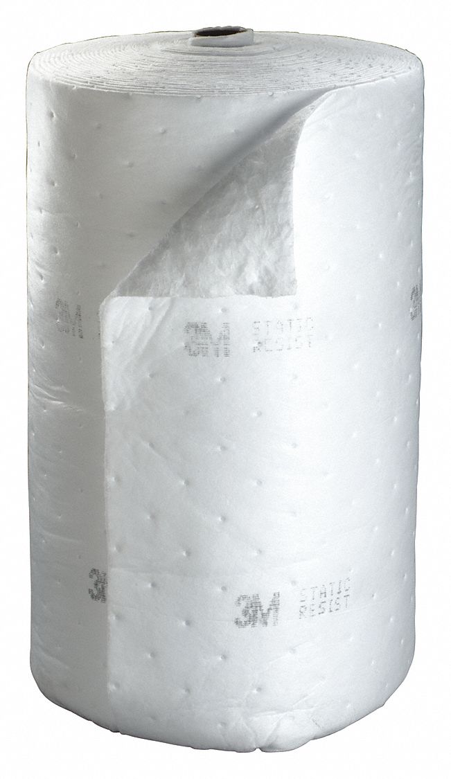 Absorbent Roll, Oil-Based Liquids, White