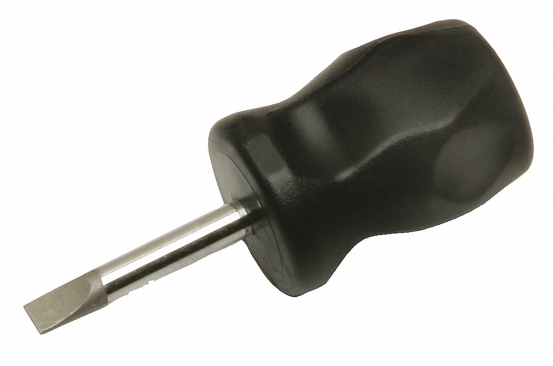 GENERAL PURPOSE SLOTTED SCREWDRIVER, 1/4 IN TIP SIZE, 3 1/2 IN OVERALL L