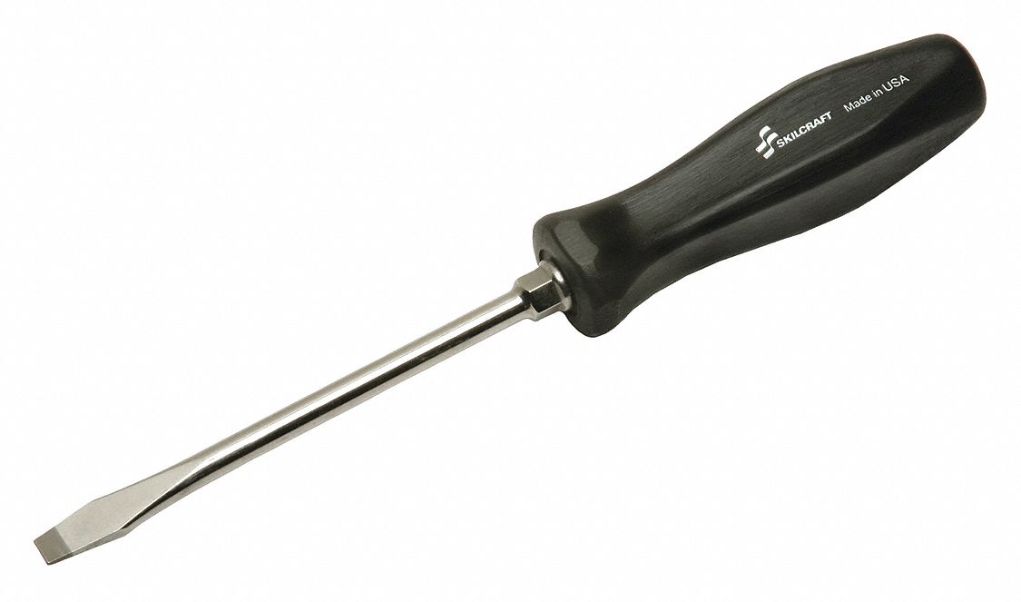 GENERAL PURPOSE SLOTTED SCREWDRIVER, 5/16 IN TIP SIZE, 10 1/2 IN OVERALL L, MOLDED GRIP
