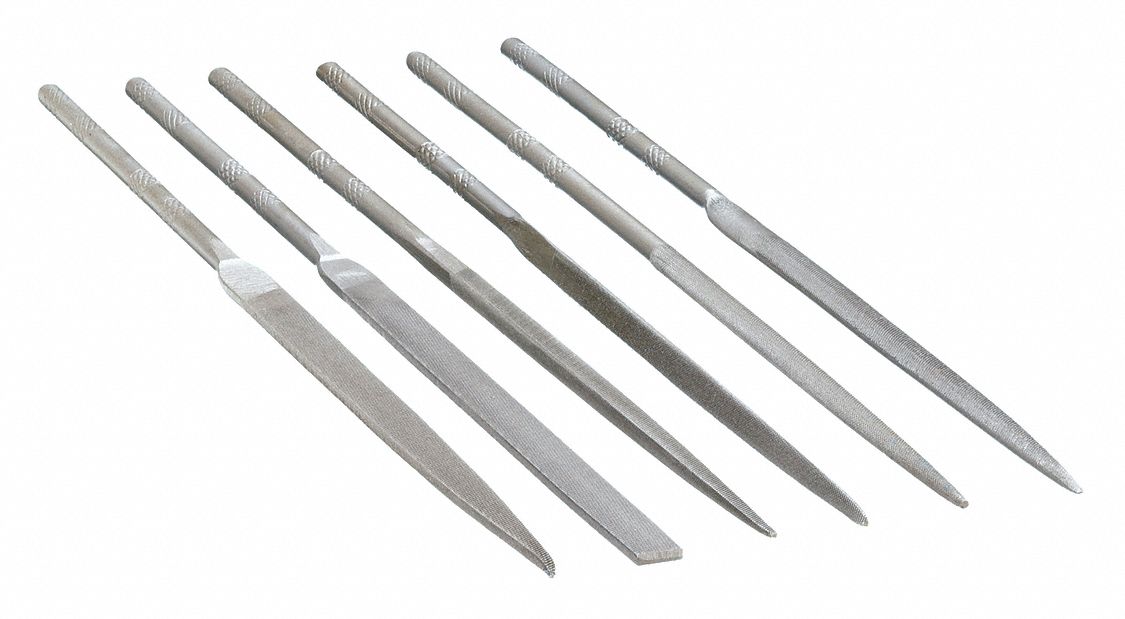 NEEDLE FILE SET,AMERICAN,6 PIECES