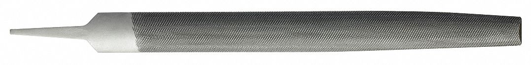 HAND FILE, DOUBLE-CUT, SAFE EDGE CUT, BASTARD CUT, 13¾ IN L WITHOUT TANG, 1⅜ IN W, 39CE61