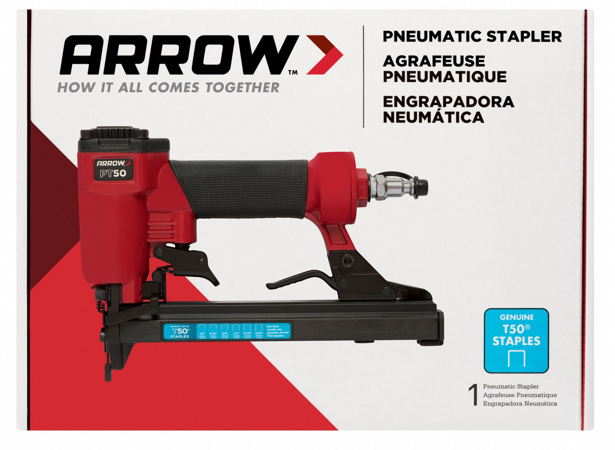 ARROW Air Powered, Staple Gun, 100 psi, Combination Firing Mode