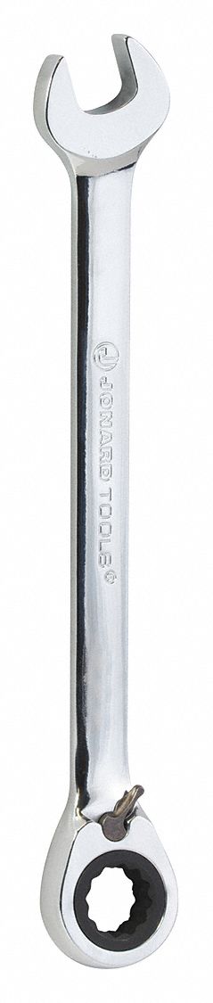 COMBINATION WRENCH, ALLOY STEEL, CHROME, 7/16 IN HEAD SIZE, 6 1/2 IN OVERALL L, OFFSET