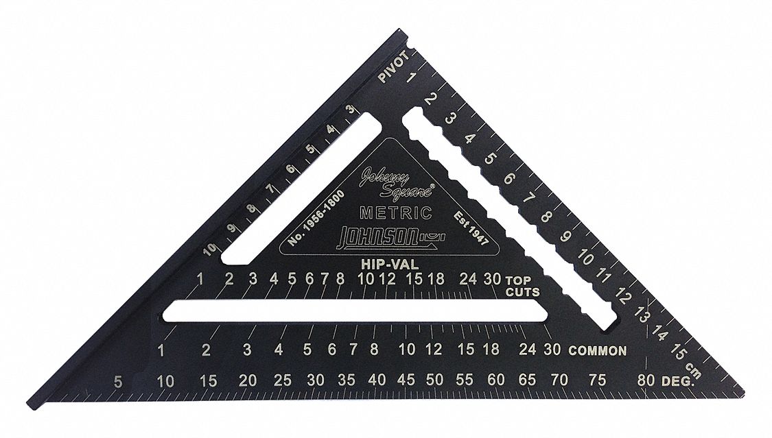 Rafter Square: 8 3/4 mm Center-to-Edge Heel Wd, 1/2 cm, Top, 18 cm Square Size, 5 mm