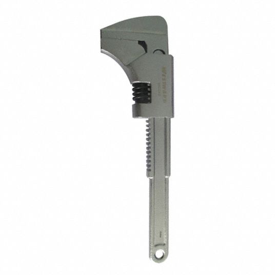 WESTWARD Monkey Wrench : Alloy Steel, 3 1/10 in Jaw Capacity, Smooth, 14  3/4 in Overall Lg, I-Beam