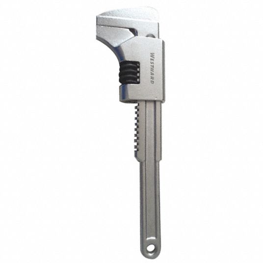 WESTWARD Monkey Wrench : Alloy Steel, 2 1/3 in Jaw Capacity, Smooth, 9 in  Overall Lg, I-Beam