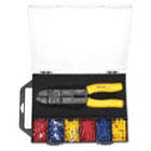 WIRE TERMNL KIT,WITH CRIMP TOOL,176 PCS.
