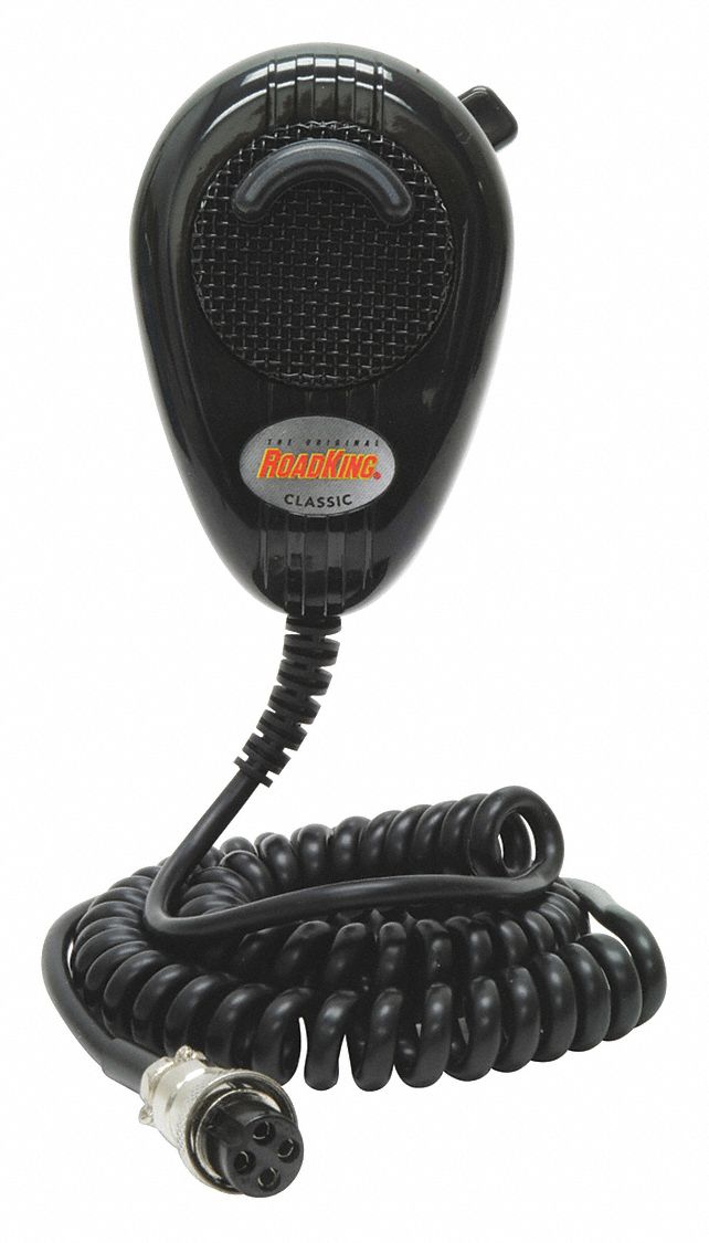 CB Mic: Noise Cancelling, 7 ft Cord Lg, 2 W Output Power, 4-Pin