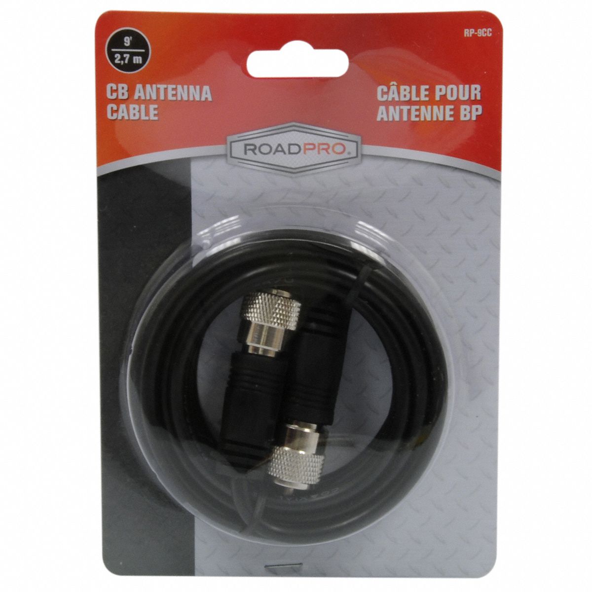 Coax Cable,PL-259 Connector,9 ft.