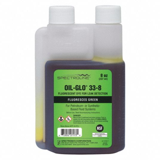 SPECTROLINE Fluorescent Leak Detection Dye, Green, 8 oz Capsule Size