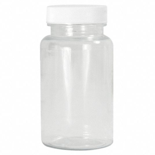 QORPAK Wide Mouth Round Bottle, Sampling, Plastic, 250 mL