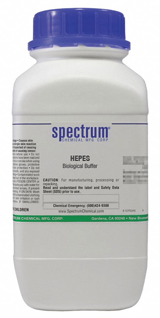 HEPES - Biological Buffer: Lab, 1 kg, 7365-45-9, Buffer, Powder, Bottle, Plastic, 1