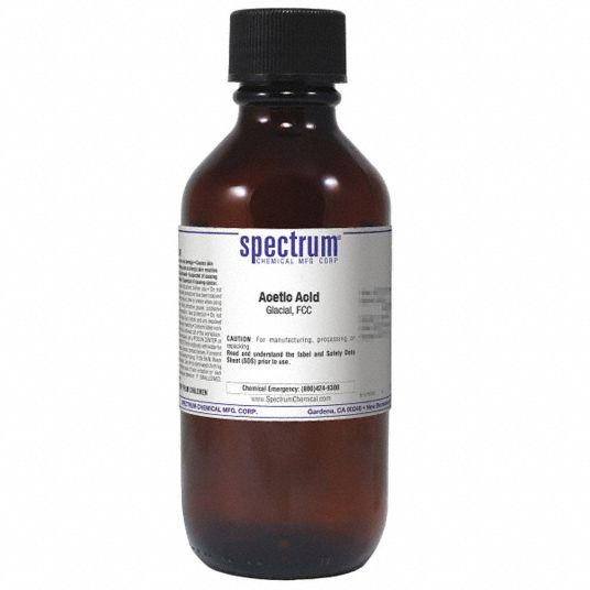 SPECTRUM Acetic Acid, 500mL - 39D826|A1009-500MLGL51 - Grainger