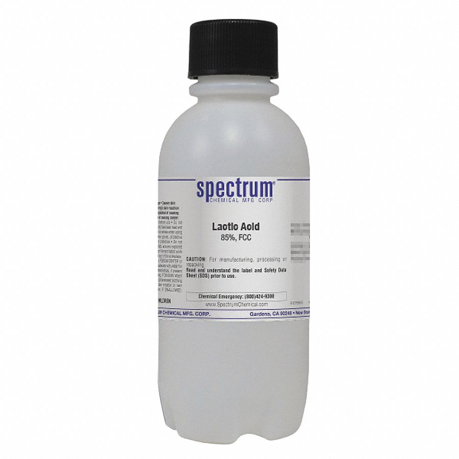Lactic Acid: FCC, 500 mL, 50-21-5, 85% Concentration, Acid, Liquid, Bottle, Plastic, 1