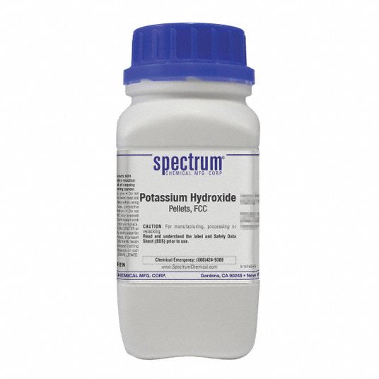 Spectrum P1316-500GM10 Potassium Hydroxide, Pellets, FCC, 500g