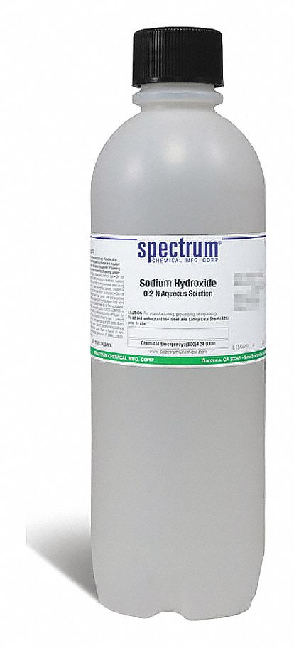 Sodium Hydroxide: Lab, 1 L, 1310-73-2/7732-18-5, 0.2 N, Solution, Liquid, Bottle, Plastic, 1
