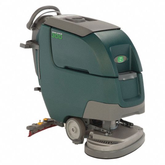 NOBLES Floor Scrubber: Disk Deck, 24 in Cleaning Path, Lead Acid Battery,  Speed Scrub 300, 3 hr