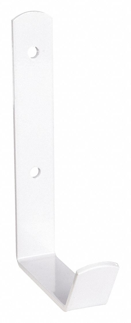 CROCHET SIMPLE,ACIER,4-1/8 PO H,BLANC