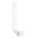 CROCHET SIMPLE,ACIER,4-1/8 PO H,BLANC