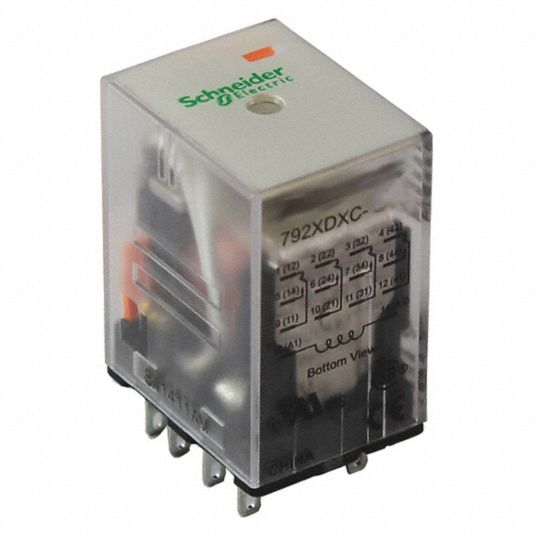 SCHNEIDER ELECTRIC General Purpose Relay, 24V AC Coil Volts, 12A @ 277V