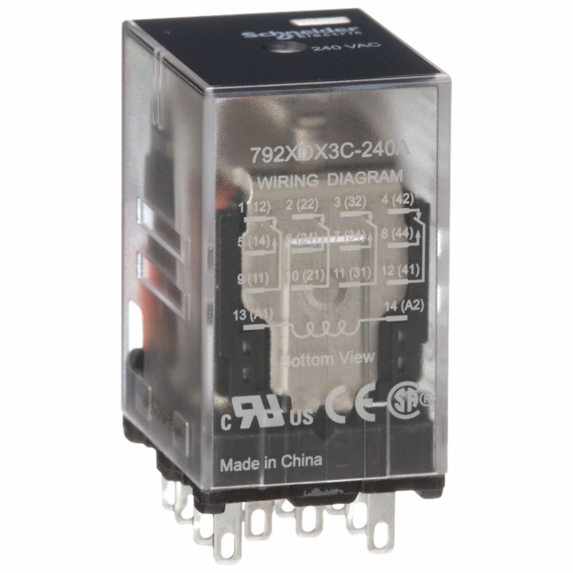 General Purpose Relay: Socket Mounted, 3 A Current Rating, 240V AC, 14 Pins/Terminals