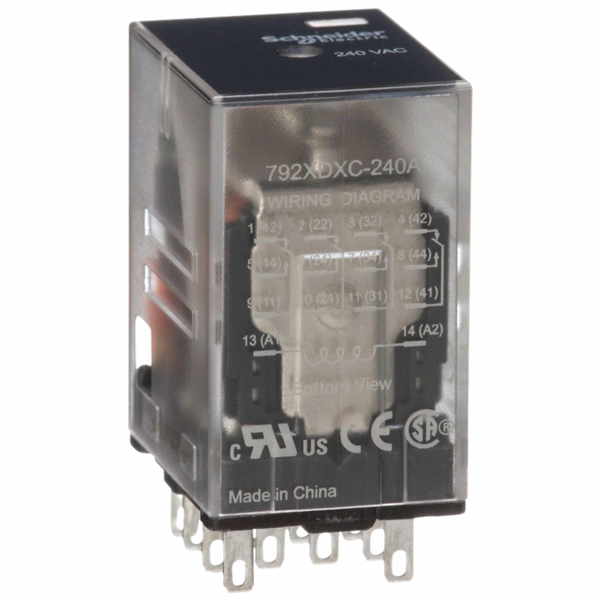 GENERAL PURPOSE RELAY, SOCKET MOUNTED, 6 A CURRENT RATING, 240V AC, 14 PINS/TERMINALS