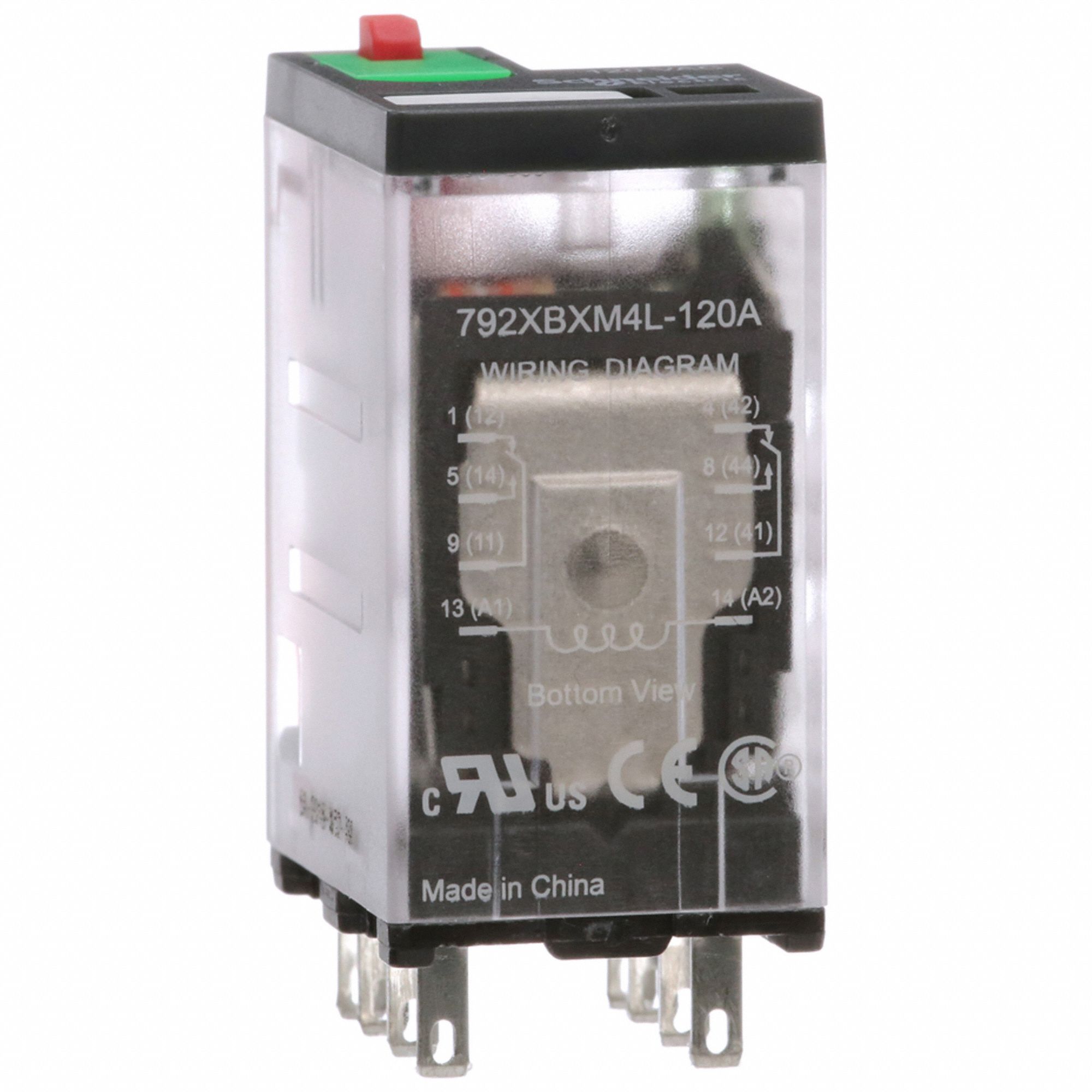 GENERAL PURPOSE RELAY, SOCKET MOUNTED, 12 A CURRENT RATING, 120V AC, 8 PINS/TERMINALS