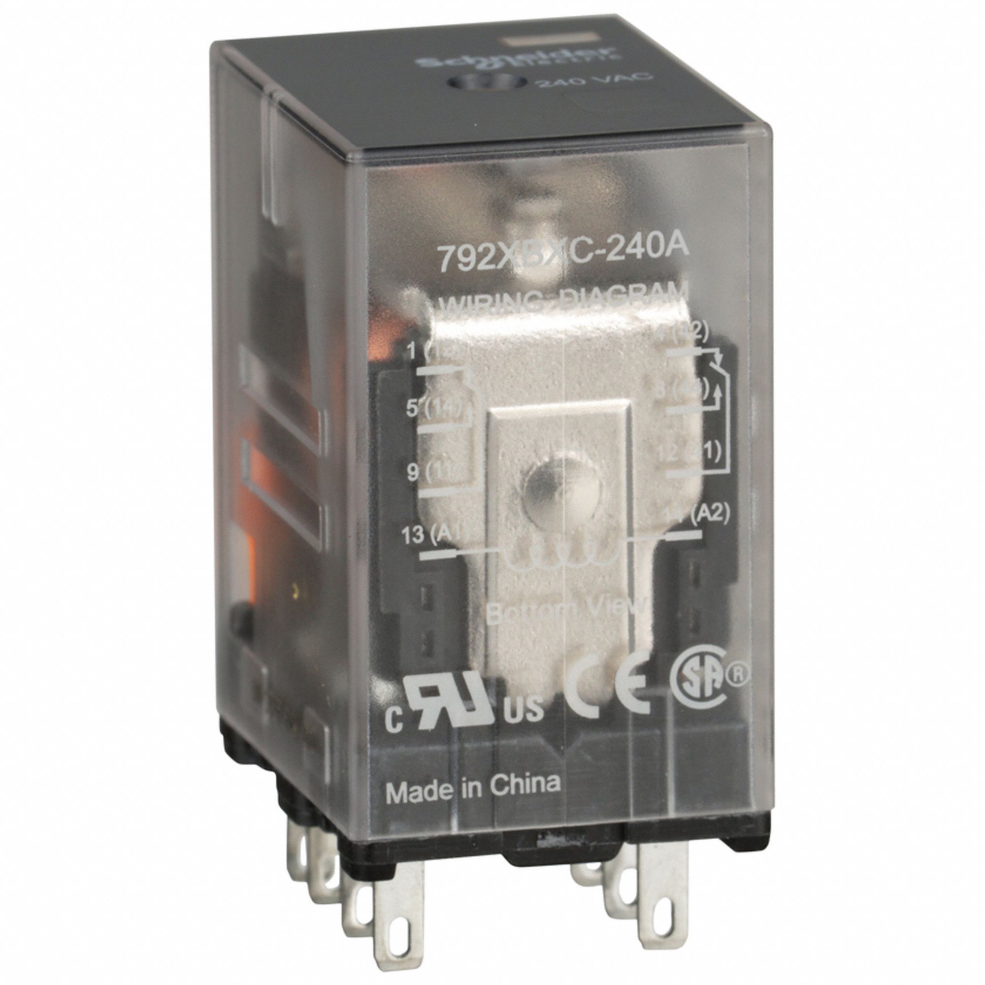 General Purpose Relay: Socket Mounted, 12 A Current Rating, 240V AC, 8 Pins/Terminals