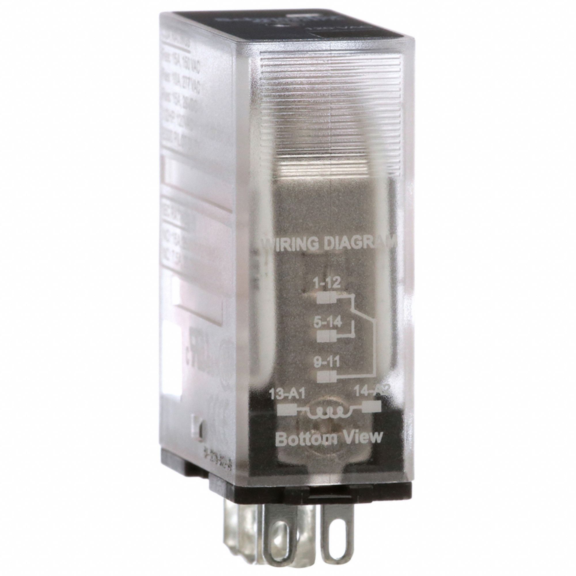 GENERAL PURPOSE RELAY, SOCKET MOUNTED, 15 A CURRENT RATING, 120V AC, 5 PINS/TERMINALS