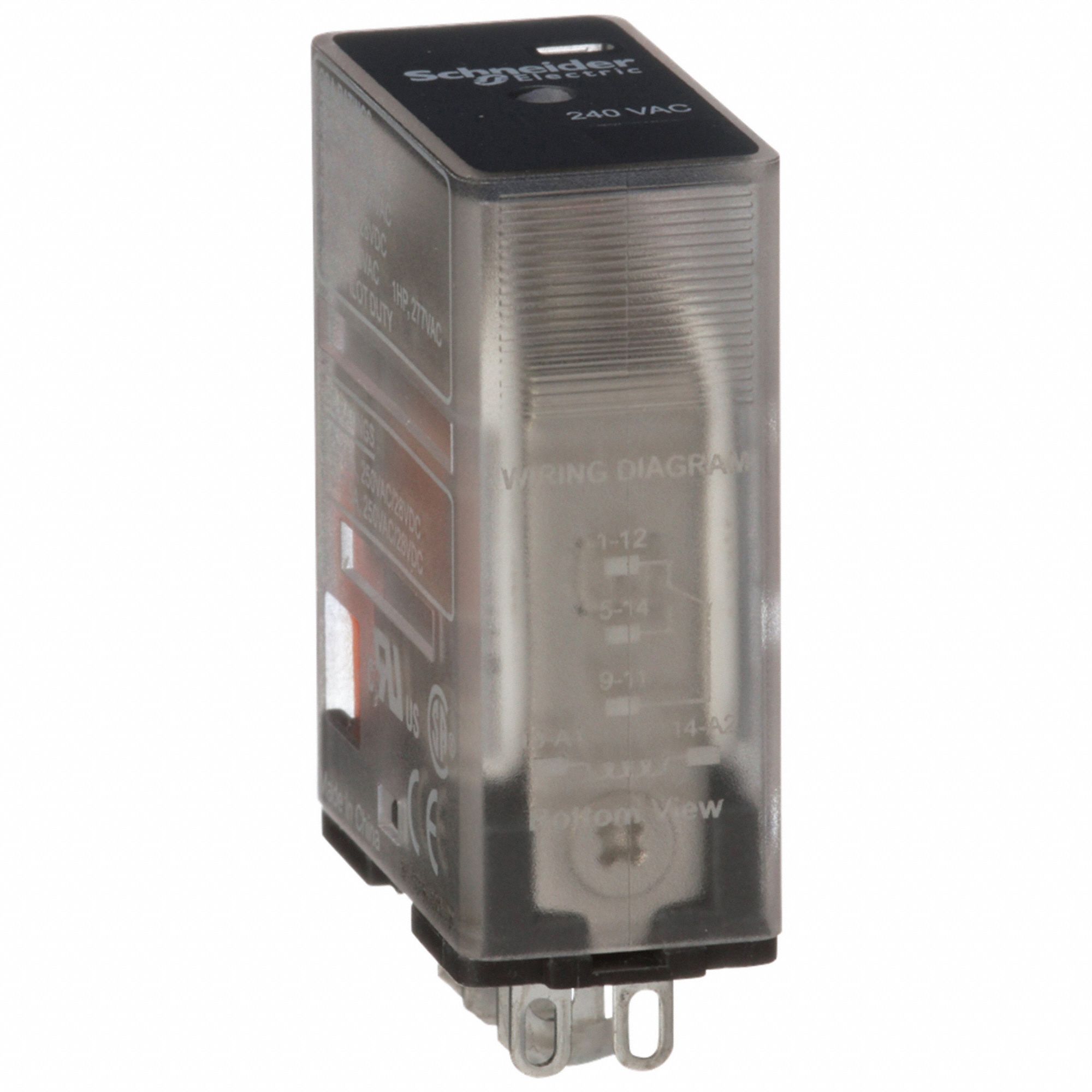 GENERAL PURPOSE RELAY, SOCKET MOUNTED, 15 A CURRENT RATING, 240V AC, 5 PINS/TERMINALS