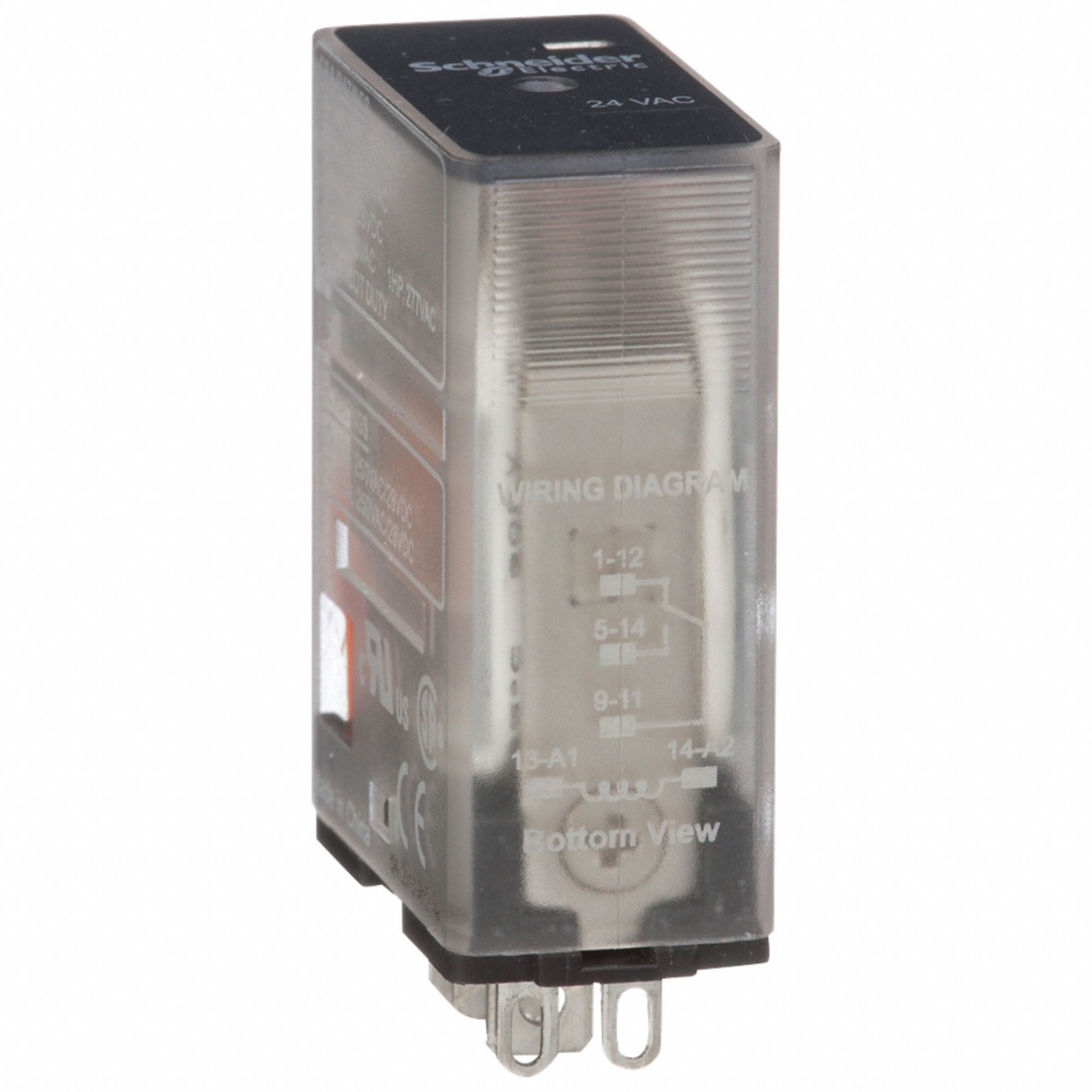 GENERAL PURPOSE RELAY, SOCKET MOUNTED, 15 A CURRENT RATING, 24V AC, 5 PINS/TERMINALS, SPDT