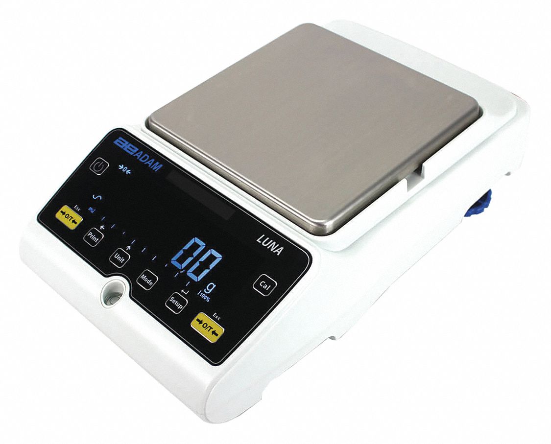 Compact Bench Scale: 8, 000 g Capacity, 0.1 g Readability, 0.05 g Repeatability, ABS