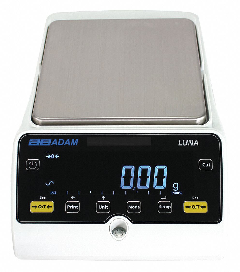 Compact Bench Scale: 2, 600 g Capacity, 0.01 g Readability, 0.01 g Repeatability, ABS