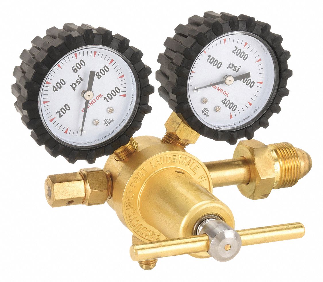 UNIWELD, Single Stage, CGA 580 Inlet, Specialty Gas Regulator - 39DM34 ...