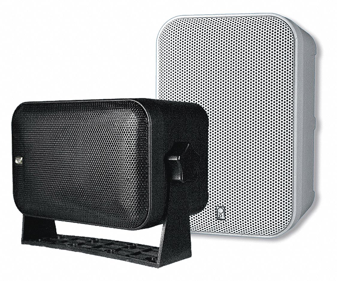 39DN51 - Outdoor Box Speakers Black 5-1/2in.D PR