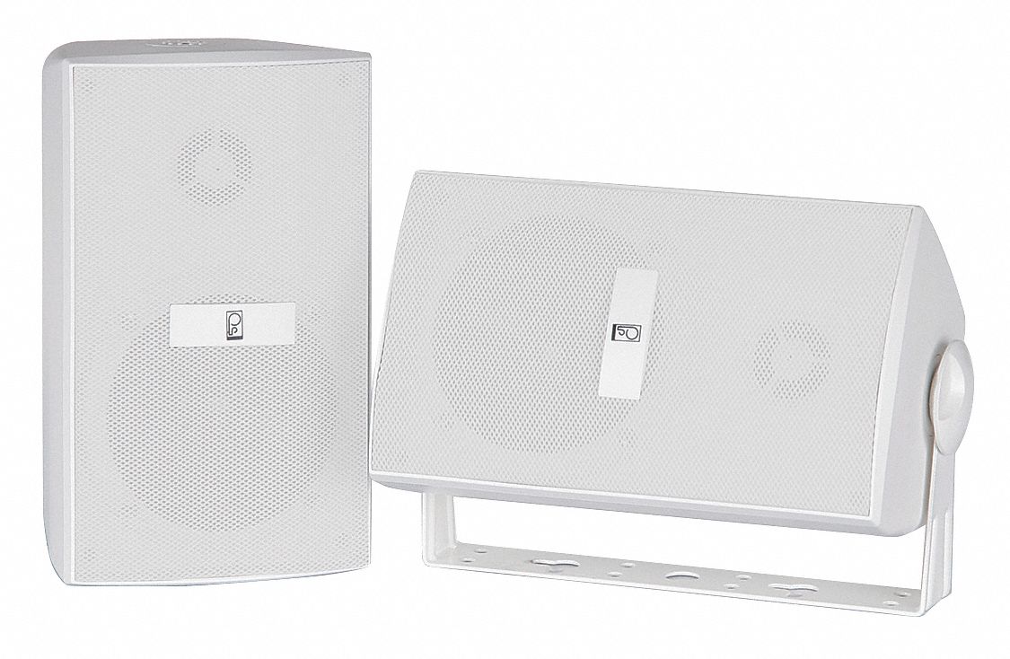 39DN69 - Outdoor Box Speakers White 4in.D 60W PR