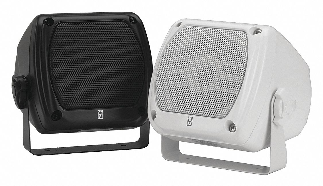 39DN82 - Outdoor Box Speakers Black 4in.D 40W PR