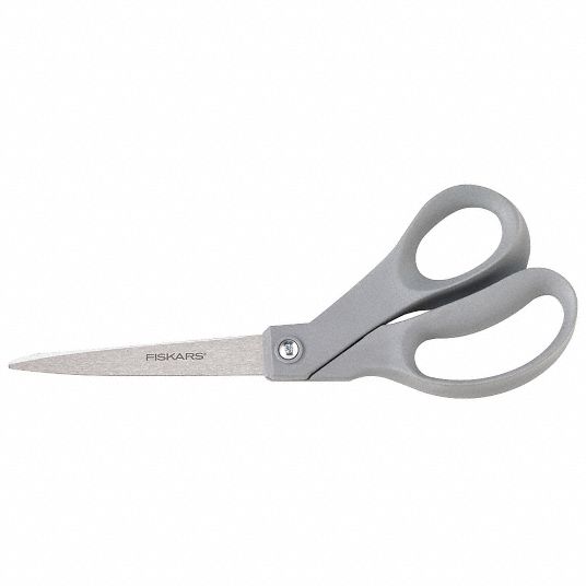 FISKARS, Ambidextrous, 8 in Overall Lg, Scissors - 39DT60