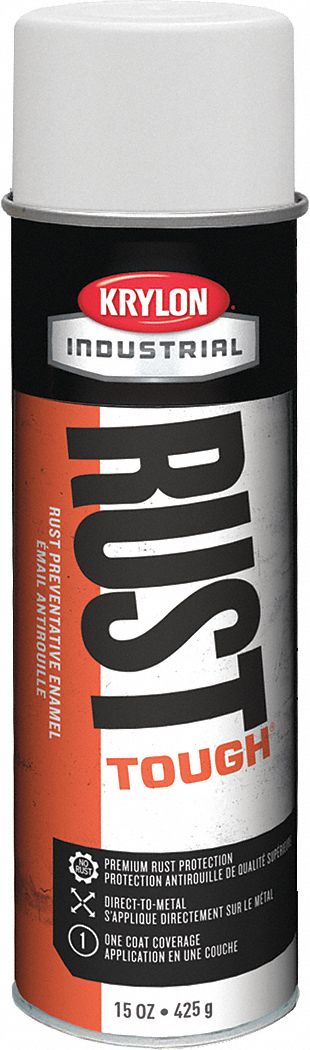 KRYLON Rust Tough Rust Preventative Spray Paint In Flat White For Metal ...