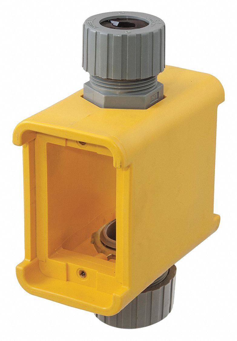 HUBBELL WIRING DEVICEKELLEMS Portable Outlet Box 2 Gangs, 1 in Hub